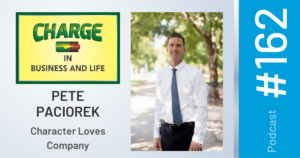 Business Coach and Motivational Speaker's Charge Podcast with Pete Paciorek on character loves company